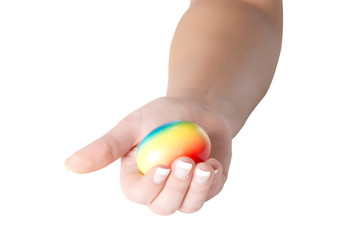 Osterei mit Hand