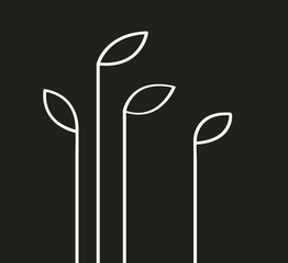 astrakty background with leaves