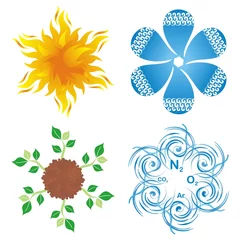 Tuinposter Symbols of four elements © blumer1979