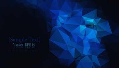 Black blue geometric background vector eps 10