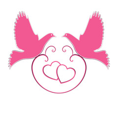 Doves and heart