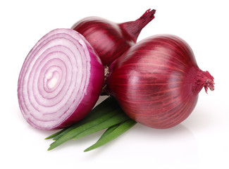 Red Onions and Fresh Scallion