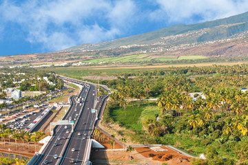 route des Tamarins, Saint-Paul, île de la réunion