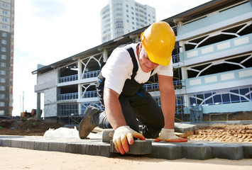 sidewalk pavement construction works