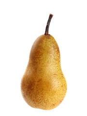 yellow pear on a white background