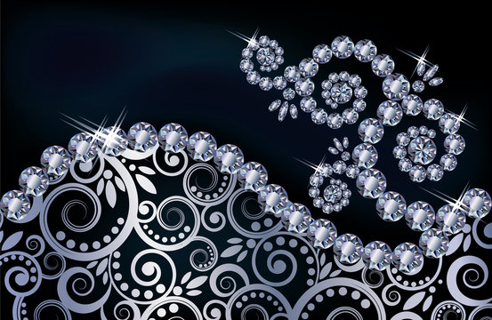 Diamond greeting card, vector illustration