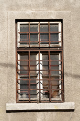 Closeup of window with window grate