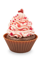 cupcake with pink cream