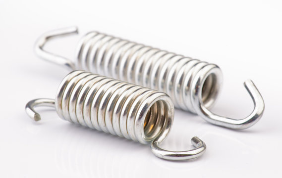 steel springs isolated on white