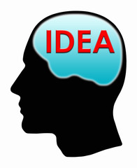 Head of the person with idea