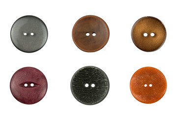 Assorted Round Sewing Buttons Isolated White