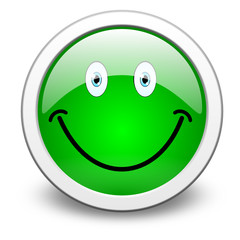 green smiley, vector