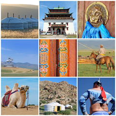 Collage carré Mongolie
