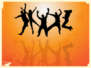 Party people vector background