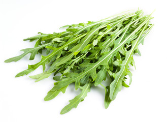 Arugula. Heap of ruccola leaves