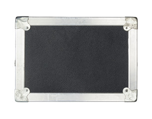 Obraz premium Close up of a Black Flight Case on White Background