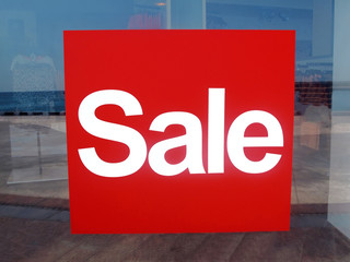 red signboard sale