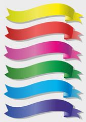 Set of colored banners