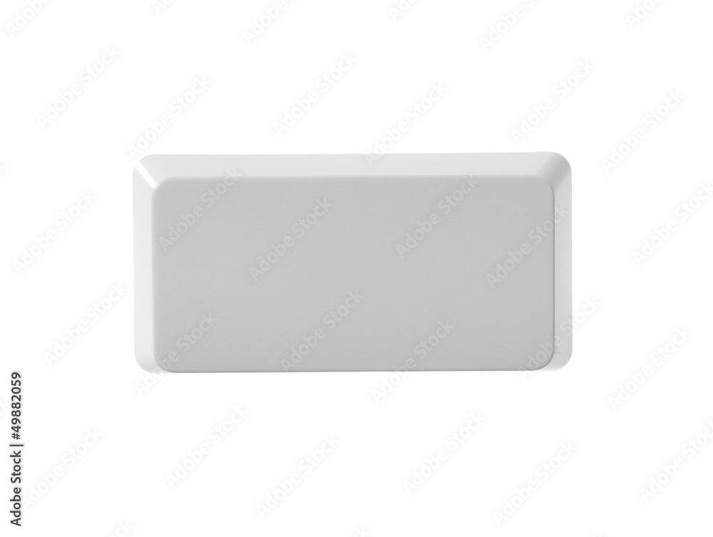 Fototapete Blank button from a white computer keyboard