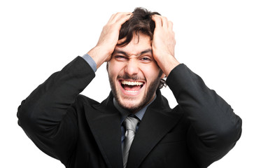 Desperate businessman