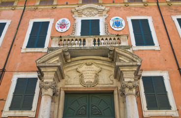 Fototapeta na wymiar Bishop Palace. Ferrara. Emilia-Romania. Włochy.