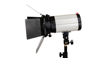 Studio lighting isolated on the white background