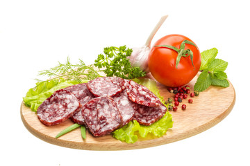 Fresh ripe salami