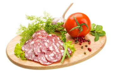 Fresh ripe salami