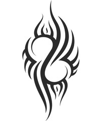 decorative pattern for a tattoo, silhouette