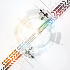 abstract circuit cyber high technology business background