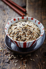 Bowl of brown and wild rice