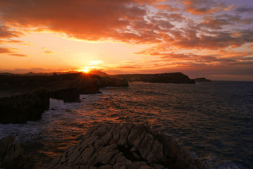 Obraz premium sunset at the coast