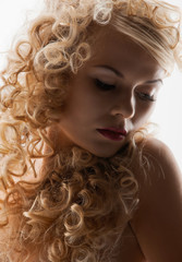 Fototapeta premium beautiful woman with long hair