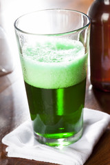 Dyed Green Beer for St. Patricks Day