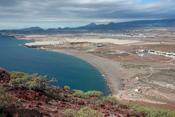 Blick vom Montana Rocha zum Playa de la Tejita