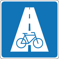 Hinweiszeichen Fahrradstraße - Radkorridor - Radhighway