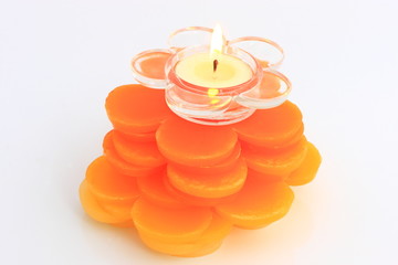 Pile of orange candles