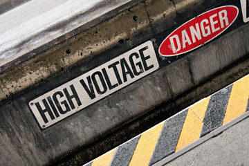 High Voltage Danger Sign - 49888483