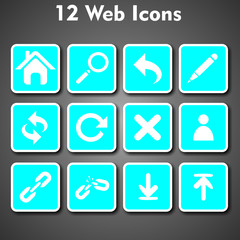 12 Blue Sky Web Icons