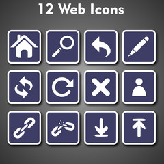 12 Purple Web Icons