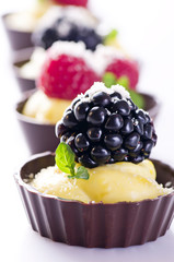 Schokoladentörtchen mit Beeren