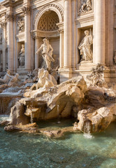 Fototapeta na wymiar Szczegóły fontanna di Trevi w Rzymie, Włochy
