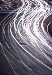The car light trails