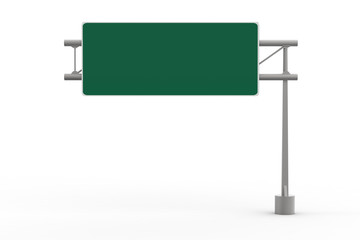 Obraz premium Green Blank Freeway Sign