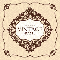 vintage floral frame