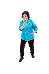 Chinese Woman performs Tai Chi