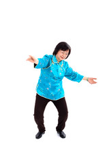 Chinese Woman performs Tai Chi