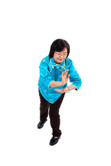 Chinese Woman performs Tai Chi