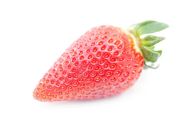 big red strawberry isolated on white