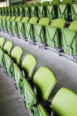 Obraz premium Chairs in a rugby stadium,Aviva Stadium,Dublin,Republic of Irela
